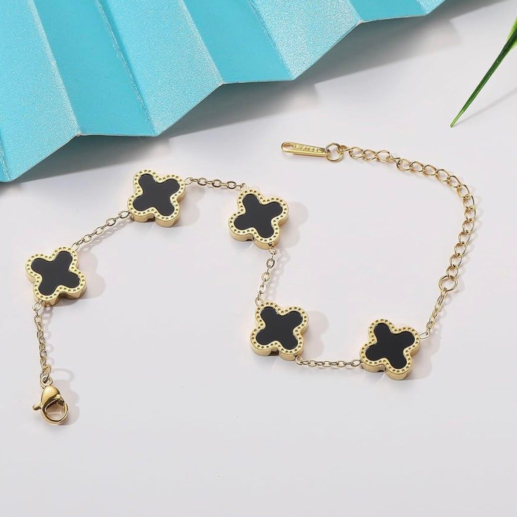 LUXXKING GOLD CLOVER BRACELETS