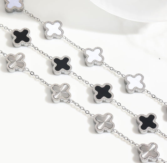 LUXXKING SILVER CLOVER BRACELETS